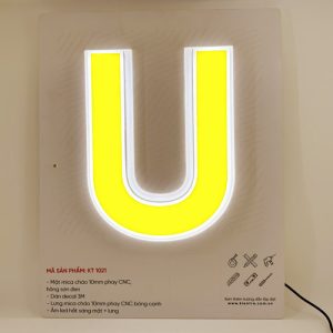 Ảnh nhiều mẫu hộp đèn mica chữ nổi khác nhau để khách hàng dễ tham khảo