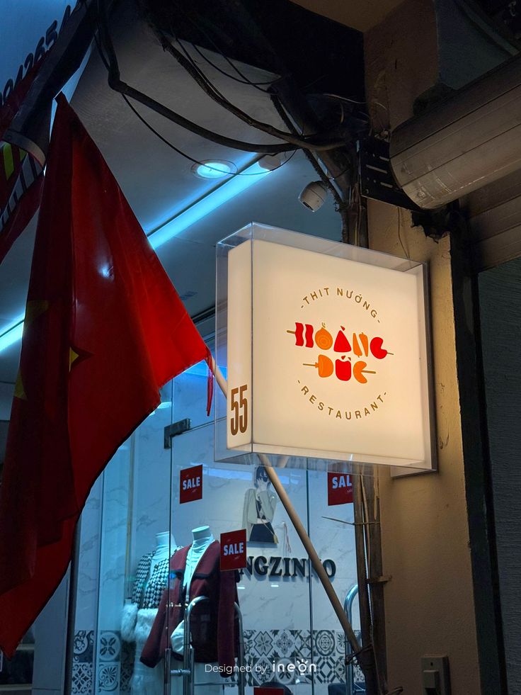 Mẫu hộp đèn kinh doanh F&B